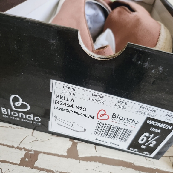 NEW Blondo 6.5 Leather Pink Suede Espadrille Trim - Picture 7 of 7